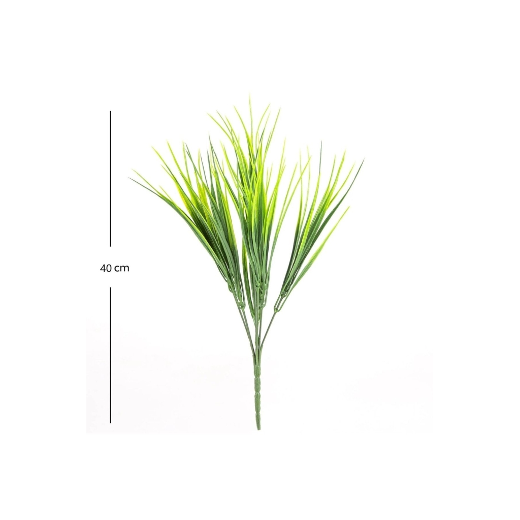 Dekoratif Yapay Çiçek Tırtıklı Grass Demeti Yapay Saz Aranjman 40 Cm