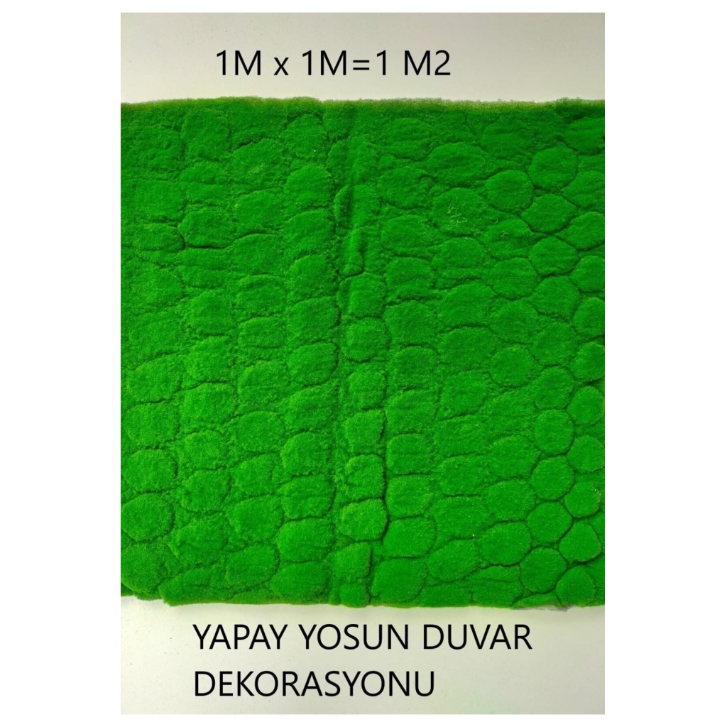 Dekoratif Yapay Yosun Duvar Zemin Kaplama Panel 100x100 Cm Tabaka 1 M2